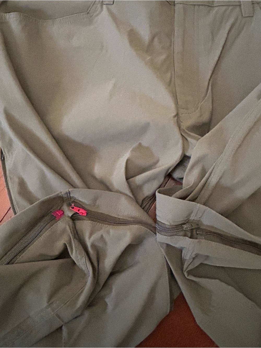 NWT Eddie Bauer Men's Convertible Tech Pants to shorts 40x32 olive green UPF50+ - Picture 8 of 12